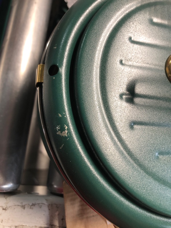 Photo 1 of **SMALL DENT ON SIDE AND PAINT PEELING***
Generic 304 Stainless Steel Deep Fryer Pot with Thermometer, Japanese Style Handle, for Induction Cooker, Deep Green, Generic5mu3sagbx0