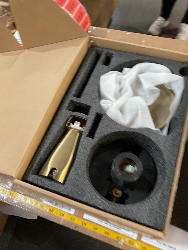 Photo 1 of FROPO Brushed Gold Shower Tub Faucet Set With Valve - Gold Shower Head and Handle Set, Shower Faucet Set With 6 Inch Rain shower Head and Tub Spout, High-Pressure Tub Shower Trim Kit
