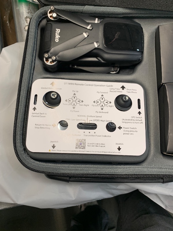 Photo 1 of (REMOTE & DRONE POWER BUT WONT CONNECT) Ruko U11MINI Drones with Camera for Adults 4K, 70Mins 2 Batteries, Under 250g, Camera Drone with GPS TOF 9800FT Long Range Auto return for beginner