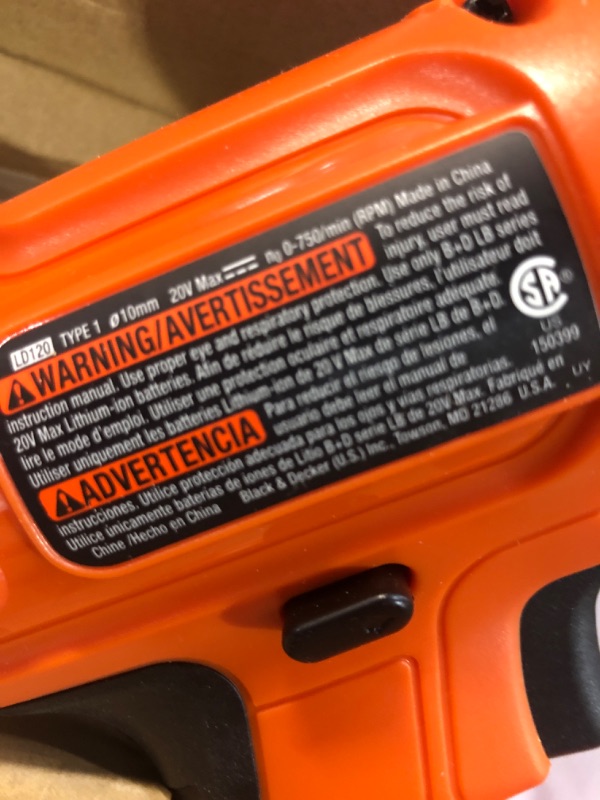 Photo 1 of (may need new battery)BLACK+DECKER 20V MAX POWERECONNECT Cordless Drill/Driver + 30 Piece Bits and Drivers Kit (LD120VA)