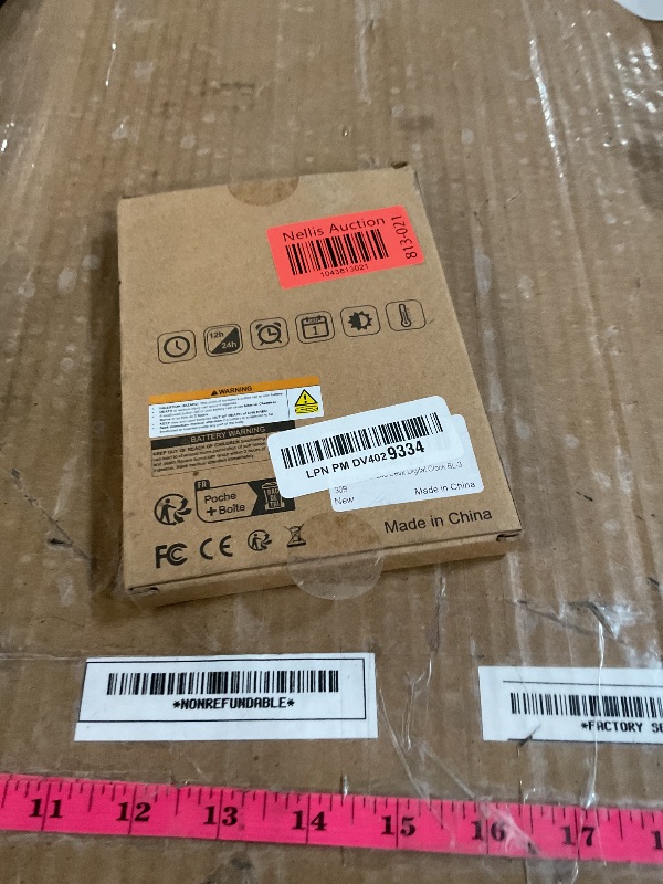 Photo 1 of KOSUMOSU Digital Alarm Clock 6.7in Black Clock for Bedroom, Dual Alarm, Date, Seconds,Day of Week,12/24h,Dimming, Temp, Desk Clock, LED Clock for Living Room, Calendar Digital Clock