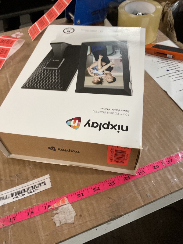 Photo 1 of (missing stand)Nixplay Digital Touch Screen Picture Frame with WiFi - 10.1” Photo Frame, Connecting Families & Friends (Black/Silver)