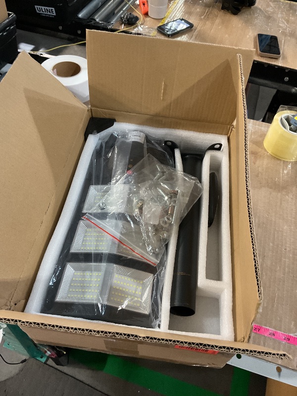 Photo 1 of *USED*Sunwish Solar Street Lights Outdoor 6500K Solar Parking Lot Lights Commercial Dusk to Dawn, Solar Lights Outdoor Motion Sensor Waterproof IP66 Street Lights Solar Powered for Playground Yard(2 Pack)