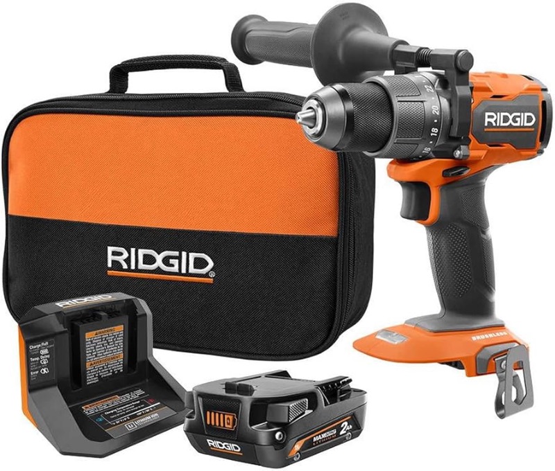 Photo 1 of *** MISSING CHARGER***
RIDGID 18V Brushless Cordless 1/2 in. Drill/Driver Kit with 2.0 Ah MAX Output Battery and 18V Charger
