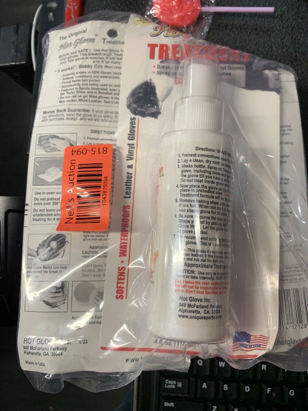 Photo 1 of (pack of 3) Hot Glove Treatment Instant Glove Break-in