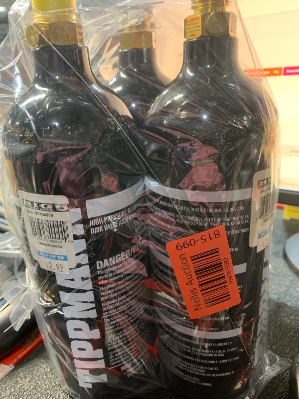 Photo 1 of (pack of 3) Tippmann CO2 Paintball Tank 20oz, Ships Empty/Refillable