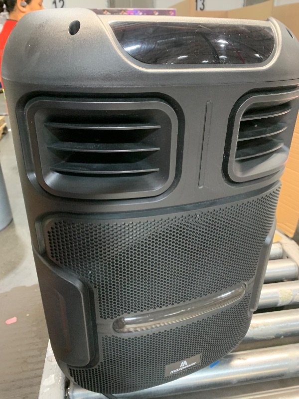 Photo 1 of (PARTS ONLY)
Max Power DJ Speaker - MPD592-OMNIA 12 Portable Sound System -Bluetooth Multi LED Light Speaker Set Perfect for Indoor and Outdoor - PA Speaker System with Remote with Microphone