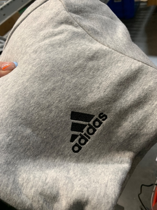 Photo 1 of adidas Men's Essentials Fleece Hoodie, Medium Grey Heather/Black, Medium