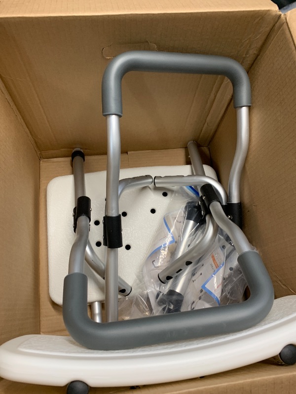 Photo 1 of Sangohe Shower Chair for Inside Shower - Heavy Duty Shower Seat with Back - Height Adjustable Shower Chair for Bathtub with Arms for Handicap - FSA/HSA Eligible Shower Seats for Elderly, 796C