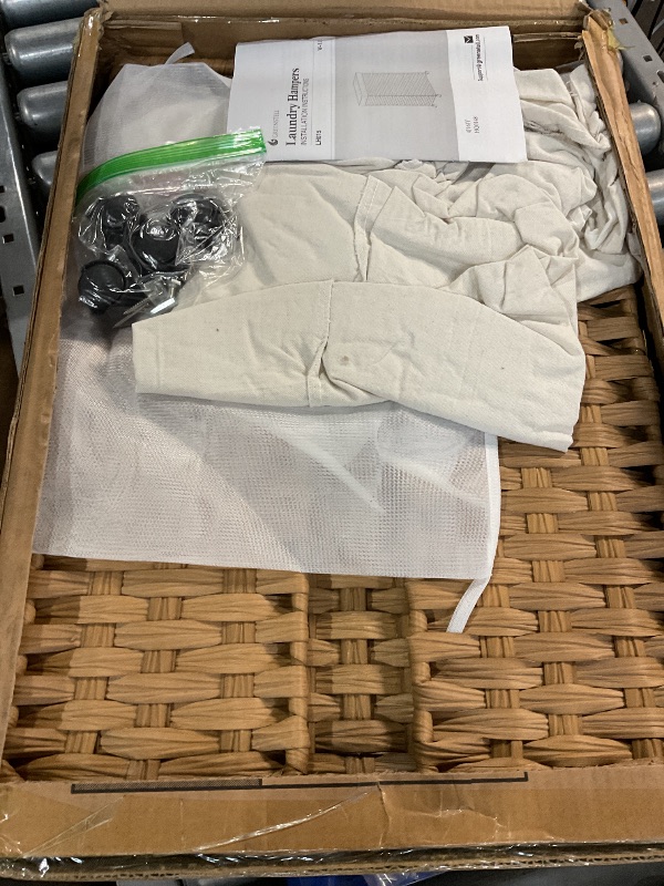 Photo 1 of (Used) Laundry Hamper with Wheels, 45L Slim Laundry Basket with 2 Removable Liner Bags & 2 Mesh Bag