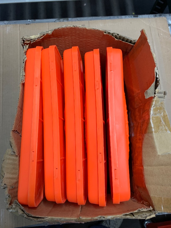 Photo 1 of RoadHero 18 Inch 6 Pack Collapsible Traffic Safety Cones, Multi Purpose Pop-up Cones with Reflective Collar for Road Safety, Orange Cones for Driving Training, Parking Lots
