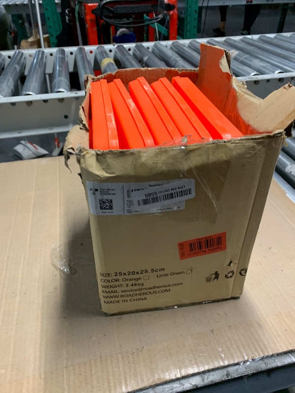 Photo 1 of RoadHero 18 Inch 6 Pack Collapsible Traffic Safety Cones, Multi Purpose Pop-up Cones with Reflective Collar for Road Safety, Orange Cones for Driving Training, Parking Lots