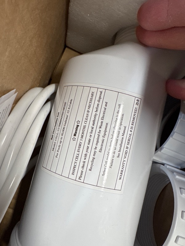 Photo 1 of (USED/FAIR) (UNTESTED) Autoverve T-15 Pool Salt Turbo Cell Chlorinator Generator Replacement Part for Hayward T Cell T15 TCEll940 TCELL 940 T-CELL-15 AquaRite SwimPure 40K Gallon Inground Water Chlorine Automation System