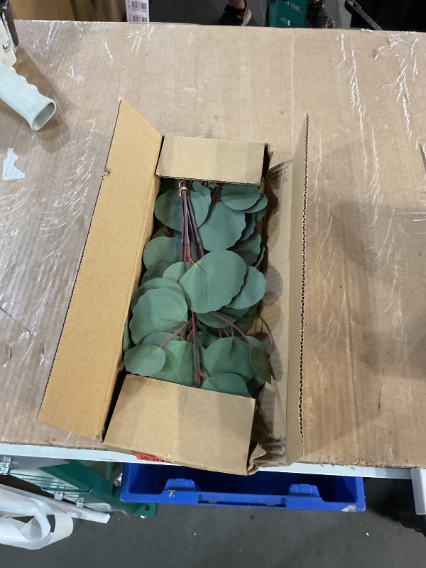Photo 1 of Real Touch Eucalyptus Stems Fake Eucalyptus Leaves 14.5” Silver Dollar Leaves 10 Pcs Faux Greenery Stems for DIY Bouquet Arrangements Centerpieces Shower Decorations-Artificial Eucalyptus Spray