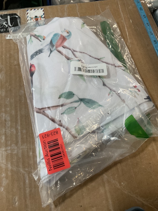 Photo 1 of Horaldaily Spring Summer Tablecloth 52x70 Inch Rectangular, Birds Branch Floral Table Cover for Party Picnic Dinner Decor