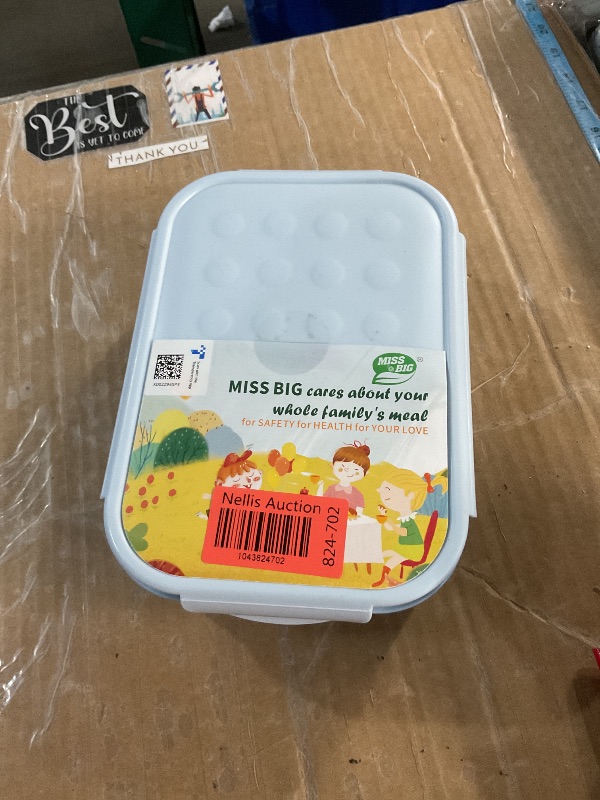 Photo 1 of MISS BIG® Bento Box,Bento Box for Kids,Lunch Box Kids,Ideal Leakproof Lunch Box,Lunch Containers No BPAs and Chemical Dyes,M/W,D/W & Fridge Safe(1150ml Blue)