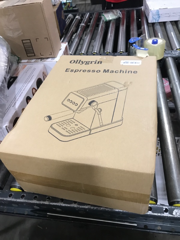 Photo 1 of Ollygrin Espresso Machine,15 Bar Semi-Automatic Espresso Maker with Milk Frother,Compact Stainless Steel Coffee Machine with 40oz Removable Water Tank for Cappuccino,Latte, Americano,Sliver for Home