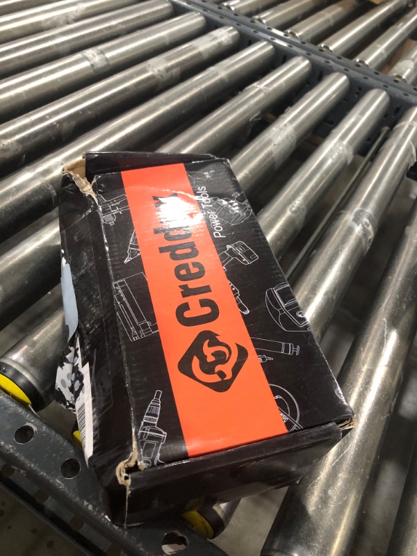 Photo 1 of Creddux 4v Cordless Electric Scissors, Electric Box Cutter With LED Light and Safety Lock, Cardboard Cutter, Rotary Cutter for Cardboard Leather Carpet Plastic Blue