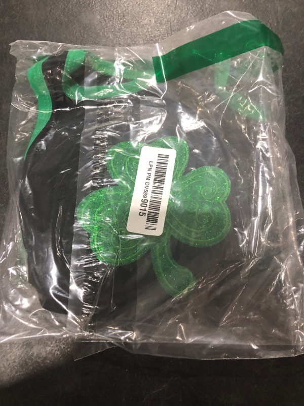 Photo 1 of Petitebella Green Sequins Clover Puppy Dog Dress (Black/Green Sequins, Medium)