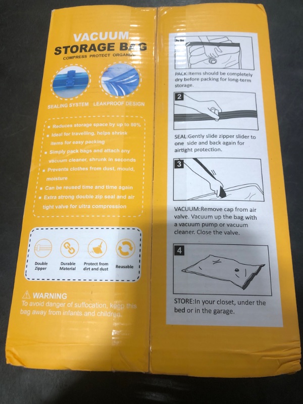 Photo 1 of 10 Jumbo Vacuum Storage Bags, Space Saver Bags Compression Storage Bags for Comforters and Blankets, Vacuum Sealer Bags for Clothes Storage, Hand Pump Included
