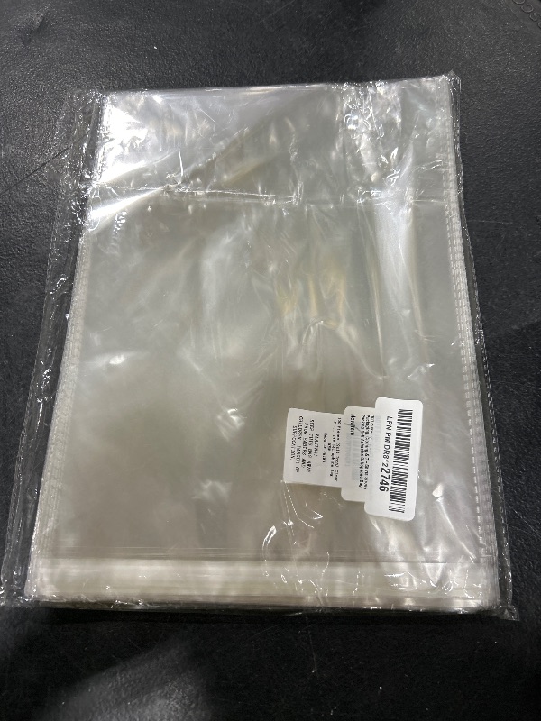 Photo 1 of 100 Pieces (9x12 Inch) Clear Plastic Bags for Packaging, Clothing & T-Shirts Strong Packing Self Adhesive Cellophane Bag