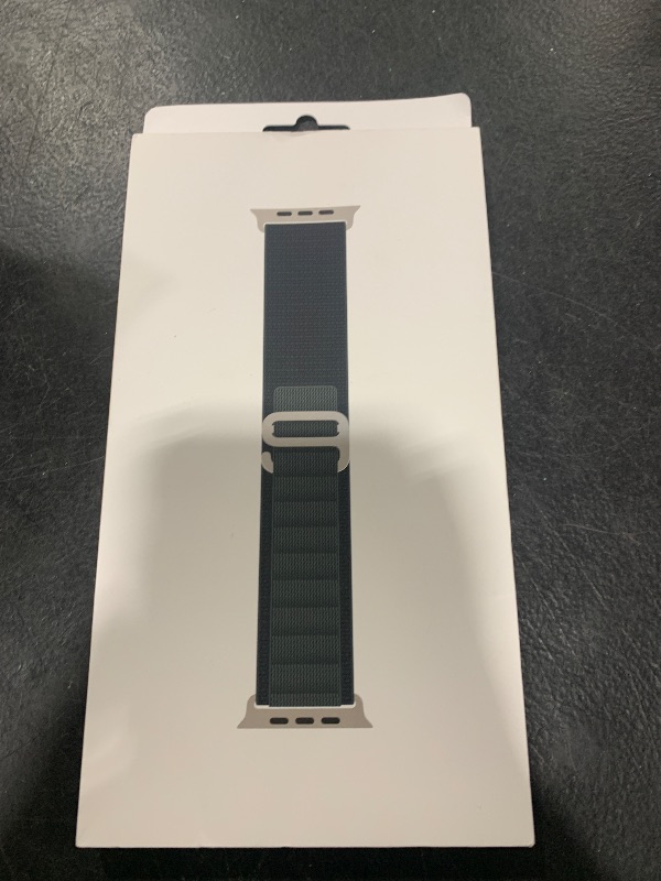 Photo 1 of Apple Watch Band - Alpine Loop (49mm) - Dark Green with Natural Titanium Finish - Medium