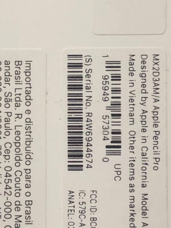 Photo 1 of Apple Pencil Pro: Latest Model - Device Compatibility Check Required - Pixel-Perfect Precision, Tilt and Pressure Sensitivity, Perfect for Note-Taking, Drawing, and Art. Charges and Pairs Magnetically