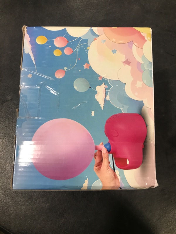 Photo 1 of LIBERRWAY Electric Balloon Pump, Portable Balloon Air Pump for Round & Foil Balloons, Fast Balloon Blower Pump Inflator for Party Decoration, Birthday, Wedding [110V~120V, 400W, Rose Red]