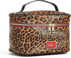 Photo 1 of Nicole Miller Makeup Bag, Travel and Toiletry Bag, Large Cosmetic Bag with Zippered, Transparent Pockets and Handles, Foldable Makeup Bag for Home and Travel, Soft Train
