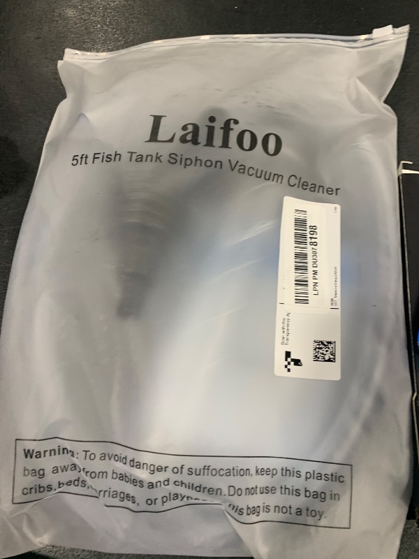 Photo 1 of Laifoo 5ft Aquarium Siphon Vacuum Cleaner for Fish Tank Cleaning Gravel & Sand