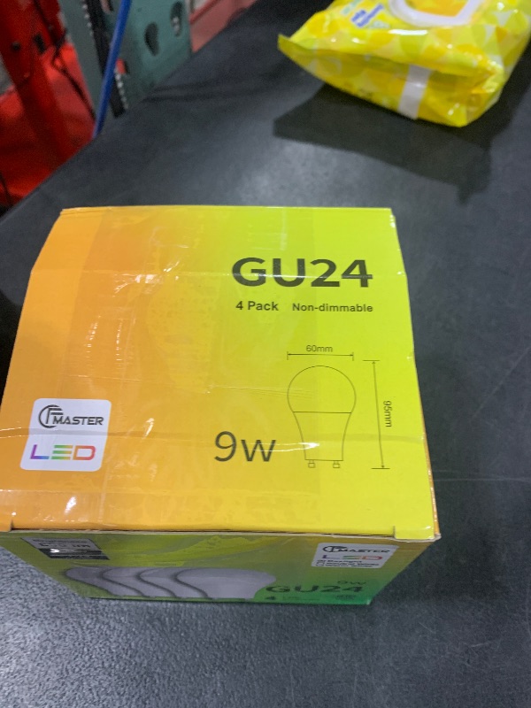 Photo 1 of CFMASTER GU24 LED Light Bulb, 5000K Daylight, 9W(100W Equivalent), 800 Lumens, A19 Shape GU 24 LED Bulbs, Twist and Lock GU24 Pin Base with Two Prongs, Non-Dimmable, UL ETL Certificated(4-Pack)