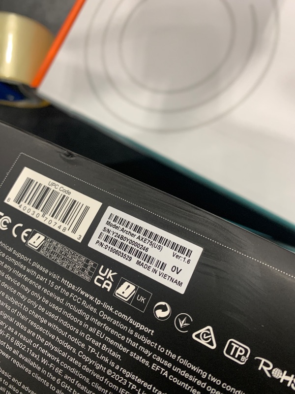 Photo 1 of TP-Link AXE5400 Tri-Band WiFi 6E Router (Archer AXE75)- Gigabit Wireless Internet Router, ax Router for Gaming, VPN Router, OneMesh, WPA3