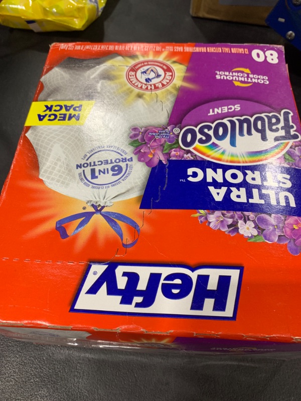 Photo 1 of Hefty Ultra Strong Tall Kitchen Trash Bags, Fabuloso Scent, 13 Gallon, 80 Count
