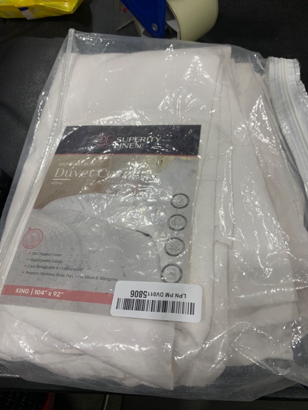Photo 1 of Superity Linen Duvet Cover King Size - Soft, Breatheable, Comfortable, and Allergy Free - Protects Comforter Against Dust, Dirty, and Stains - 100% Cotton - 200 Thread Count - (104 X 92)