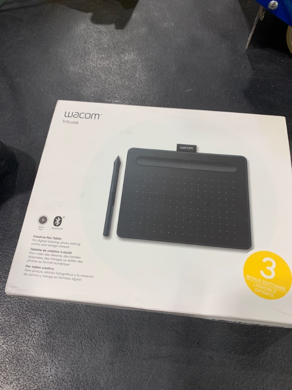 Photo 1 of Wacom Intuos Small Bluetooth Graphics Drawing Tablet, 4 Customizable ExpressKeys, Portable for Teachers, Students and Creators, Compatible with Chromebook Mac OS Android and Windows - Black