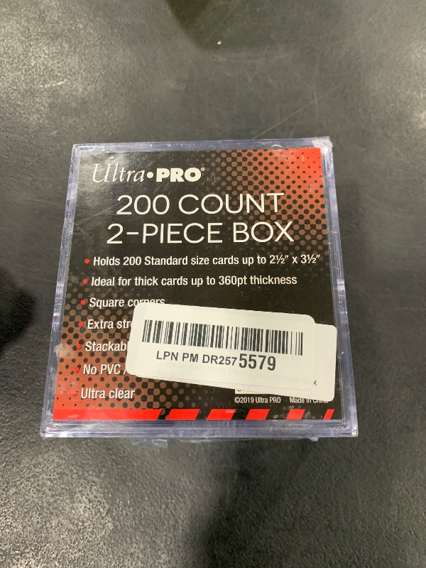 Photo 1 of 2-Piece 200 Count Clear Card Storage Box