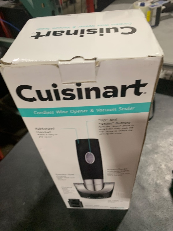 Photo 1 of Cuisinart Vacuum Sealer Cordless Wine Opener, One Size, Black