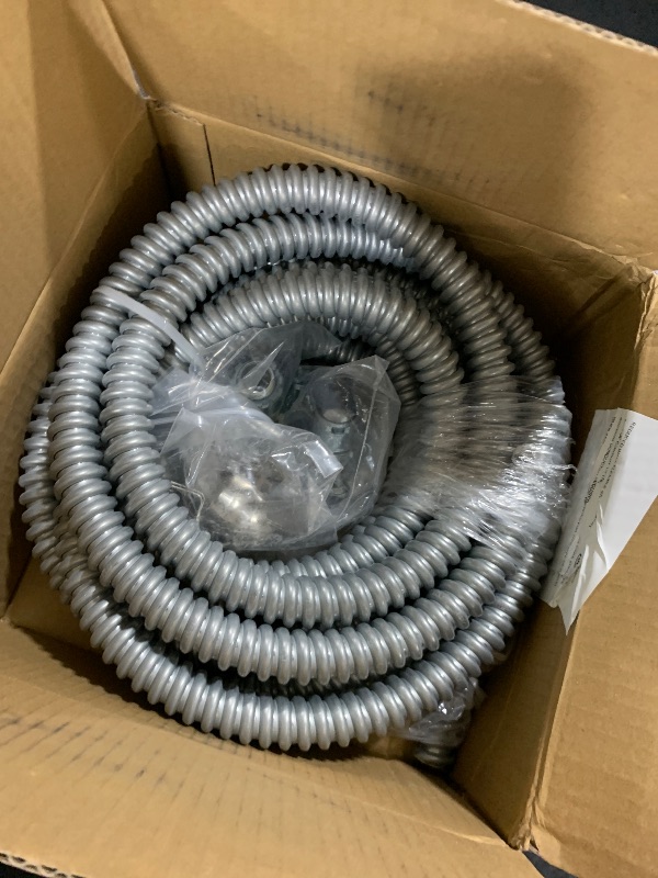 Photo 1 of (1/2" Dia * 25 Feet) Yariwiz Flexible Steel Electrical Conduit Liquid Tight Steel Conduit Kit with 3 PCS Coupling, 3 PCS Elbow and 7 PCS Strap, Flex Liquidtight Wire S-LCCK-0.5-25FT-KIT