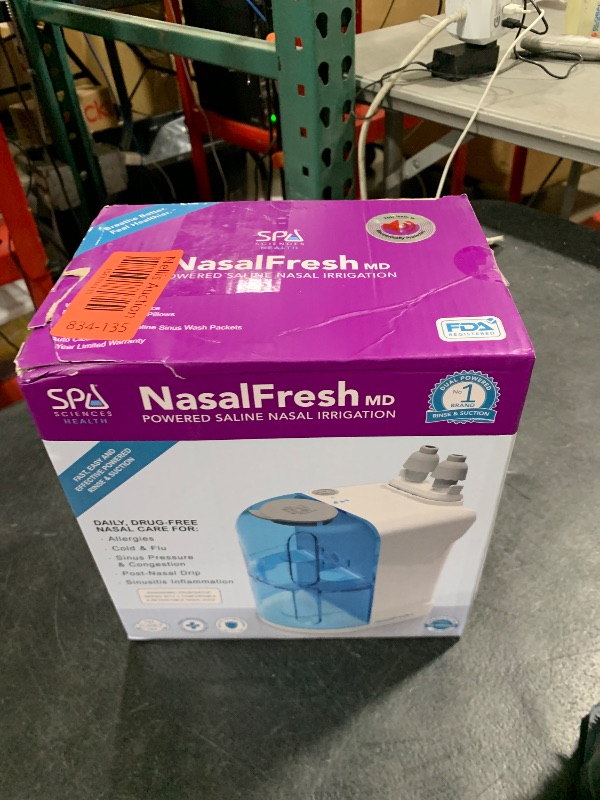 Photo 1 of NASALFRESH MD - Dual Powered Nasal Irrigation System Nasal Rinse and Wash - Sinus Decongestant Relief System w/ 30 Saline Packets - Rechargeable - Snoring Remedy