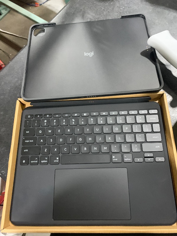 Photo 1 of Logitech Combo Touch iPad Pro 13-inch (M4)(2024) Keyboard Case - Detachable Backlit Keyboard with Kickstand, Comfortable Typing, Multi-use Mode - Midnight Black