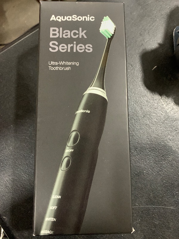 Photo 1 of Aquasonic Black Series Ultra Whitening Toothbrush – ADA Accepted Electric Toothbrush- 8 Brush Heads & Travel Case – 40,000 VPM Electric Motor & Wireless Charging - 4 Modes w Smart Timer