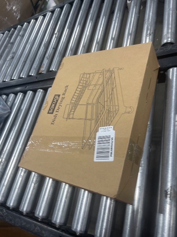 Photo 1 of Sakugi Dish Drying Rack - X-Large Stainless Steel Dish Rack for Kitchen Counter, 2-Tier Kitchen Organizers and Storage for Dishes, Bowls, Cutlery, Black