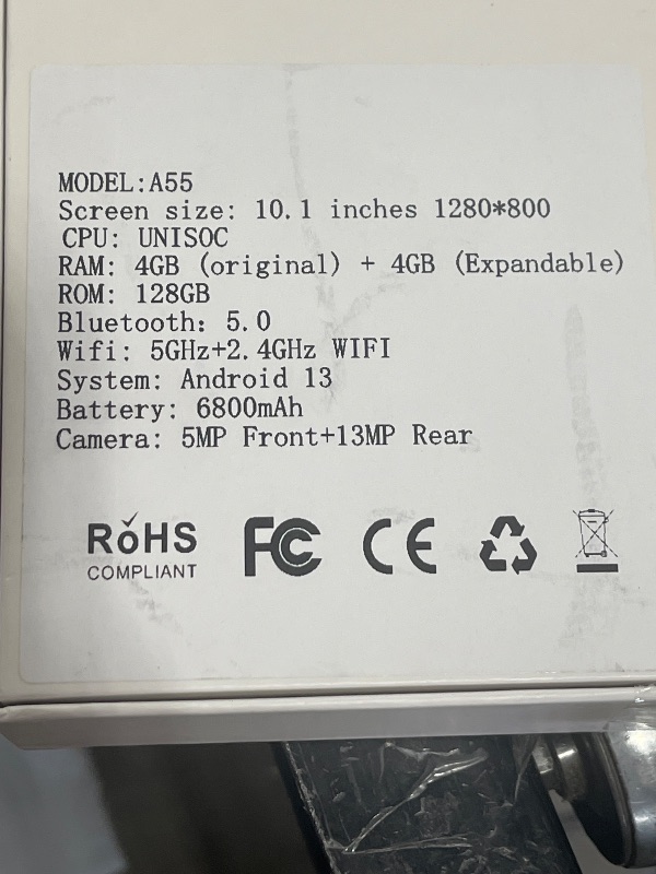 Photo 1 of AISLPC 10.1 Inch New Slim Android Tablet, Android 13 Tablets 8GB RAM 128GB ROM 512GB Expand WiFi Tablets PC, 1280 * 800 HD Screen, 5+13MP Dual Camera, Bluetooth5.0, 6800mAh Battery,High-Grade Blue
