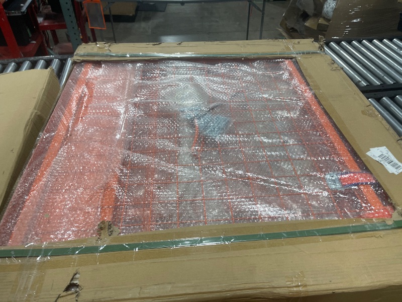 Photo 1 of 45" x 43" Steel Forklift Safety Cage, Max. 1800 LBS Heavy Duty Steel Forklift Man Basket, Foldable Forklift Work Platform with Safety Harness & Wheels, Perfect for Aerial Work