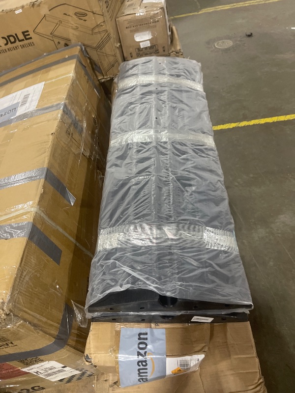 Photo 1 of Pyle Car Vehicle Curbside Driveway Ramp - 4ft Heavy Duty Rubber Threshold Bridge Tracks Curb Ramps, 2 Pieces Set (for Car, Truck, Scooter, Bike, Motorcycle, Wheelchair Mobility), Black