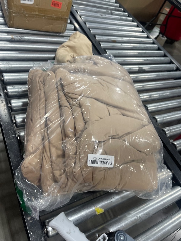 Photo 1 of CozyLux King Comforter Set with 7 Pieces Bed in a Bag - Taupe All Season Bedding with Comforter, Pillow Shams, Flat Sheet, Fitted Sheet and Pillowcases
