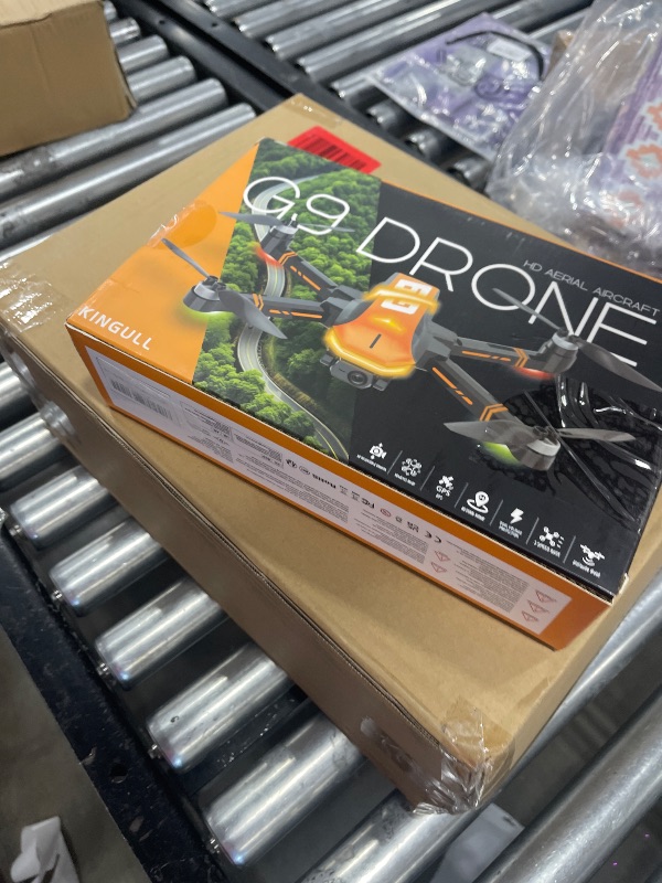 Photo 1 of GPS Drones with 4K Camera for Adults with Brushless Motor and Follow Me Mode,Long Flight Time and Distance,5G FPV Transmission and Auto Return,G9 Foldable RC Quadcopter for Beginner and Kids,Under249g (Dark gray)