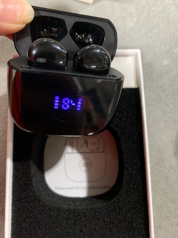 Photo 1 of Wireless Earbuds, Bluetooth 5.4 Headphones HiFi Stereo, in Ear Earphones with 4 ENC Noise Cancelling Mics, 40H Playback Ear Buds with Mini Case, IP7 Waterproof Headset with LED Display, USB C Charging