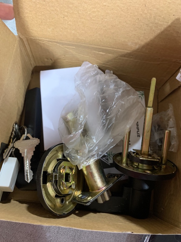 Photo 1 of ANNFUZ Entrance Door Handle Lock with Keys, Reversible for Right & Left Side, Not Keyed Alike Entry Lever Door Lock,Perfect for Offices,Interior Exterior Front Doors & Bedrooms