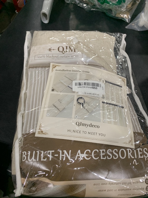 Photo 1 of 100% Blackout Elegant Curtains 95 Inch 2 Panel Set for Living Room/Sunroom Thermal Insulated Custom Curtains for Windows Boho Farmhouse Drapes Office(Ivory Cream/Off White)Hook Belt Pleated/Back Tab
